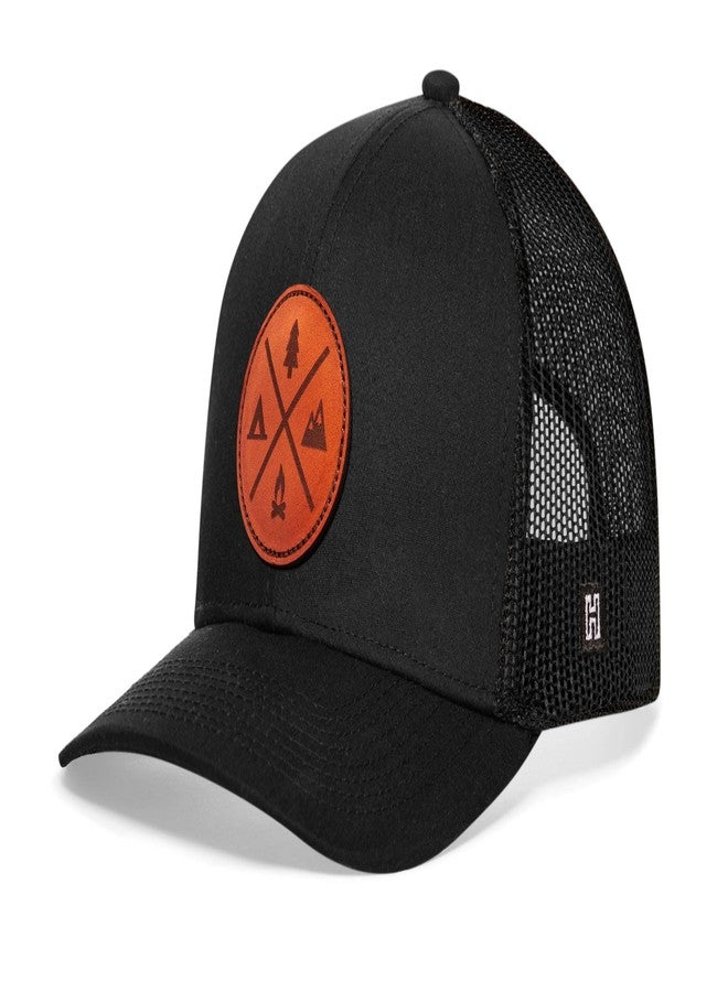 HAKA Outdoor Black Trucker Hat - Mesh Snapback Cap for Men, Women & Golf, Outdoors Baseball Dad Hat - Image 2